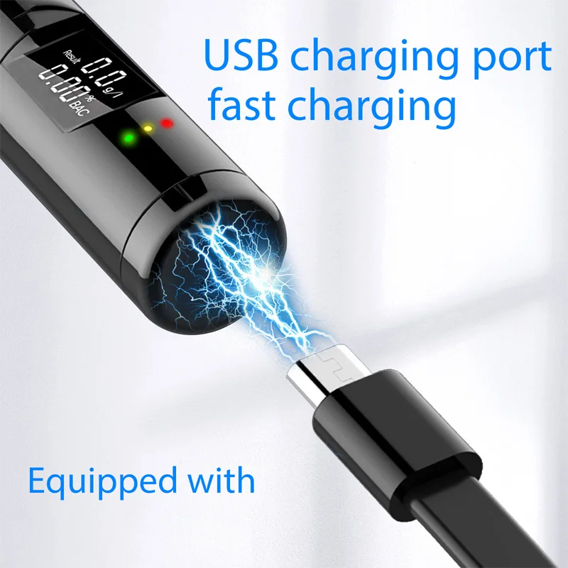 Wine Checking Drive Air Blowing Detector Portable Vehicle Mounted Alcohol Tester Charging High Precision Digital Display