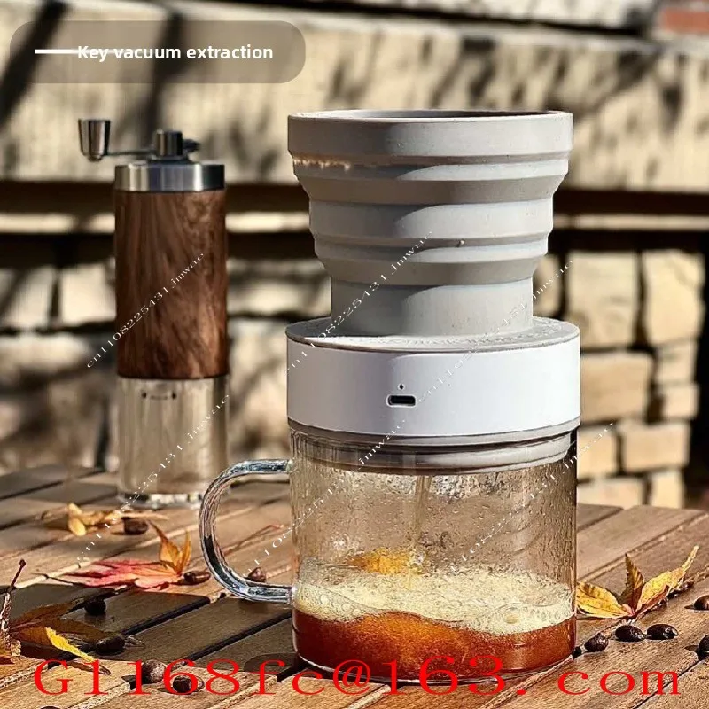 Portable Coffee Filter Cup Filter Paper Vacuum Extraction Cup Set