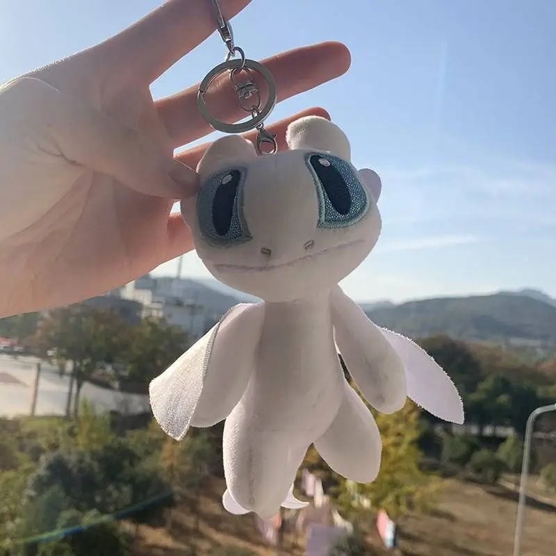Toothless Cartoon Plush Keychain Cute Little Black Dragon Plush Toy Backpack Charm Ornament Kawaii Anime Peripherals Couple Gift