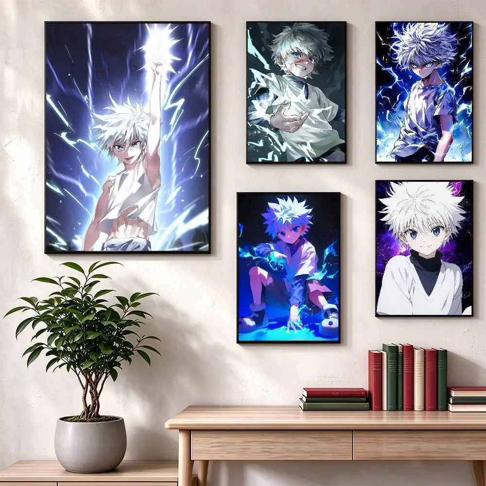 Killua Zoldyck Hunter  Poster High Quality Dorm Living Room Aesthetic Wall Decoration Painting Stickers Gift