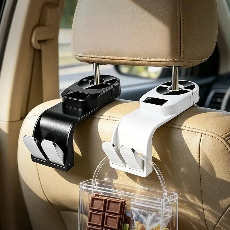 Universal Car Headrest Hook 1Pcs Foldable Load Bearing Rear Seat Hanging Hook for Bag Kid Toy Car Interior Organizer