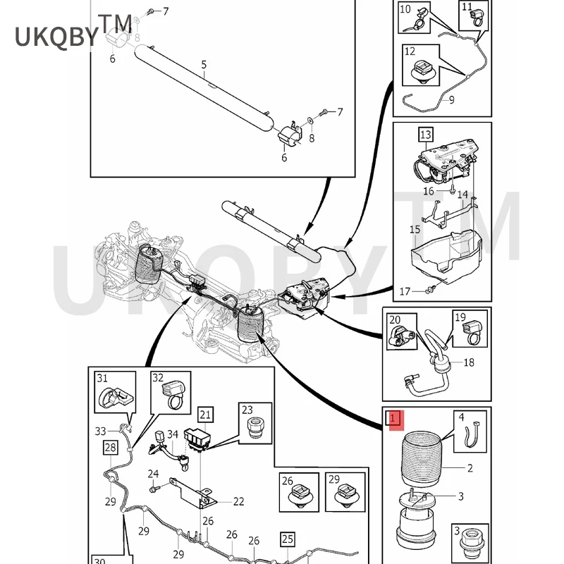 Applicable to Vo lv o XC 90 Suspension rod fixing bracket swing arm base