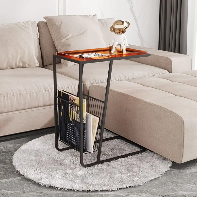 

Fashion Nordic Luxury Acrylic C-shaped Table Simple Modern Table Sofa Corner Small Side Table Transparent Designer Coffee Tables