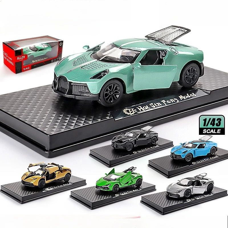 

1:43 Alloy Toy Car Set Metal Simulation Sports Car Model Boy Gift Egg Twisting Live Blind Box Racing