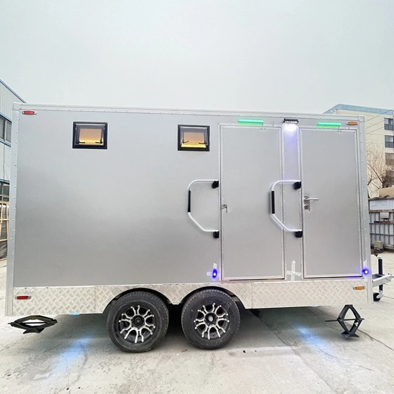 Portable Bathroom 4 Stall Restroom Mobile Shower Toilet Trailer