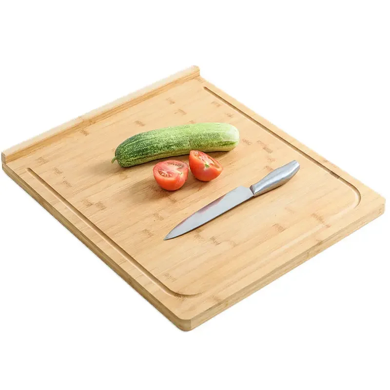Bamboo antibacterial cutting board Chinese style design, card slot multi-functional home cooking rolling out panel cutting board