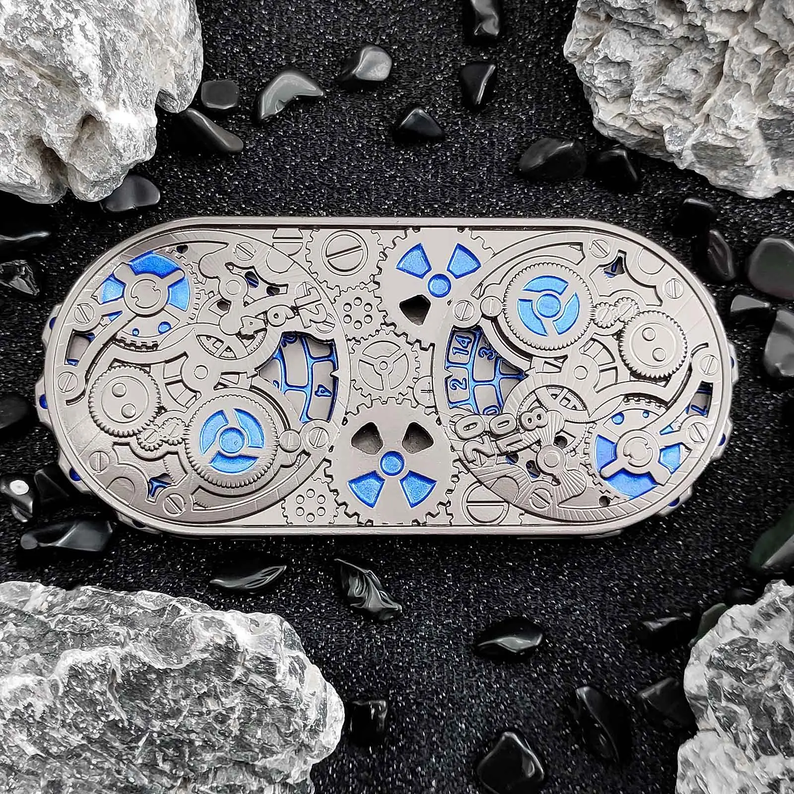 

Steampunk RPG Dice Set with Roulette Wheel - 7pcs Metal Polyhedral Dice for D&D, DND, Tabletop Role-Playing Games gift D20 D100