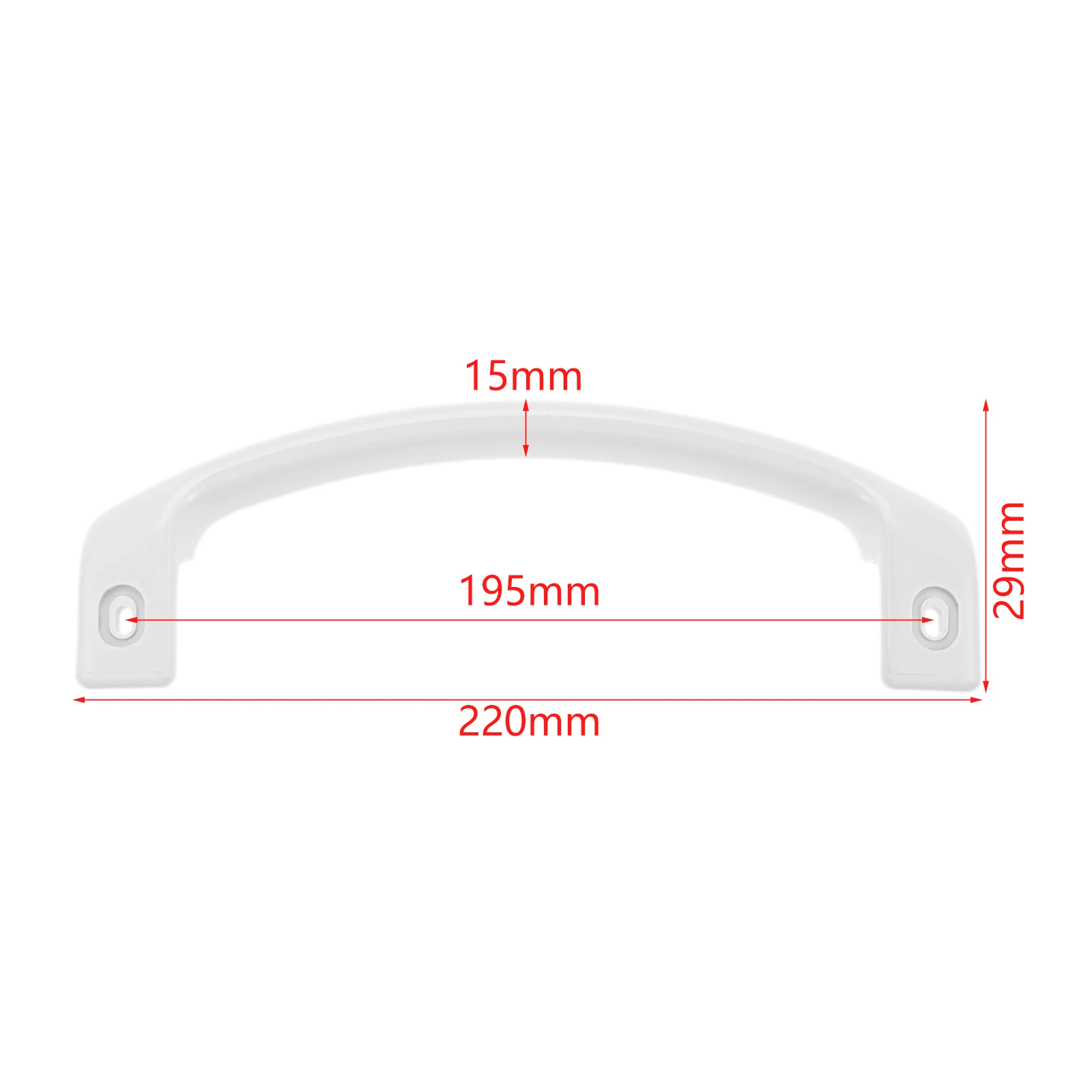 

1pc White Plastic Refrigerator Handle for ATLANT Refrigerators 22cmx10cm with 6.6mm Hole Refrigerator Accessory