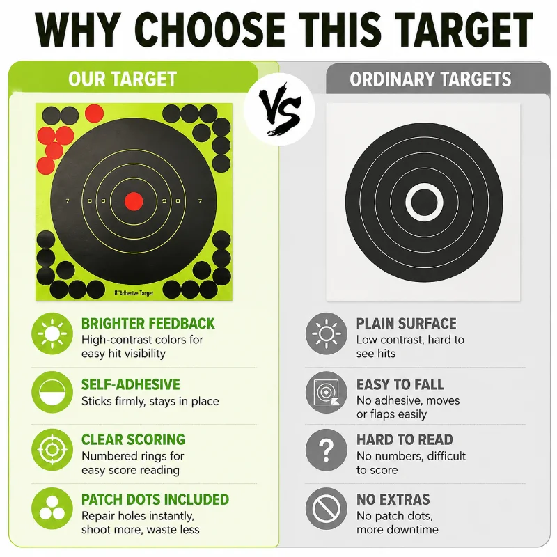 8 Inch Square Color Splatter Reactive Target Self Adhesive Stickers 50PC/100PC/150PC/200PC/250PC Optional