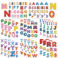8 Sheets Alphabet Multi Colored Letters Kit Mailbox DIY Puzzle Sticker DIY Crafts Art Making Classroom Games for Students Phone