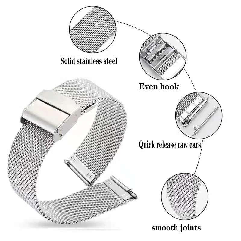 20mm 22mm Smart Watch Bands For Huawei Watch GT3 GT 3 42 46mm Wrist Straps GT2 GT3 Pro 43 46mm Watchband Bracelet Metal Correa