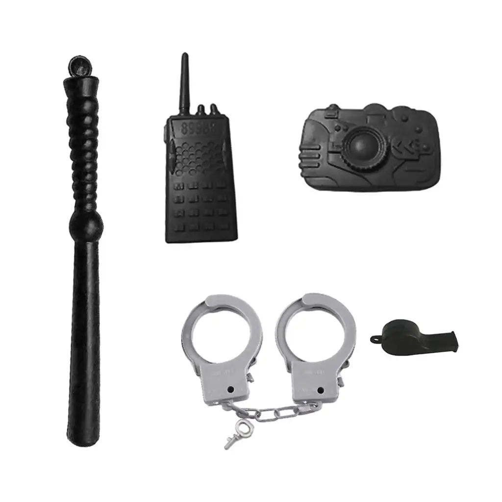 Polícia Finja Jogar Cosplay Acessório, Cosplay Prop para o Carnaval, Vestidos Extravagantes, Performance Show, Foto Props, Festas de Halloween, 5pcs