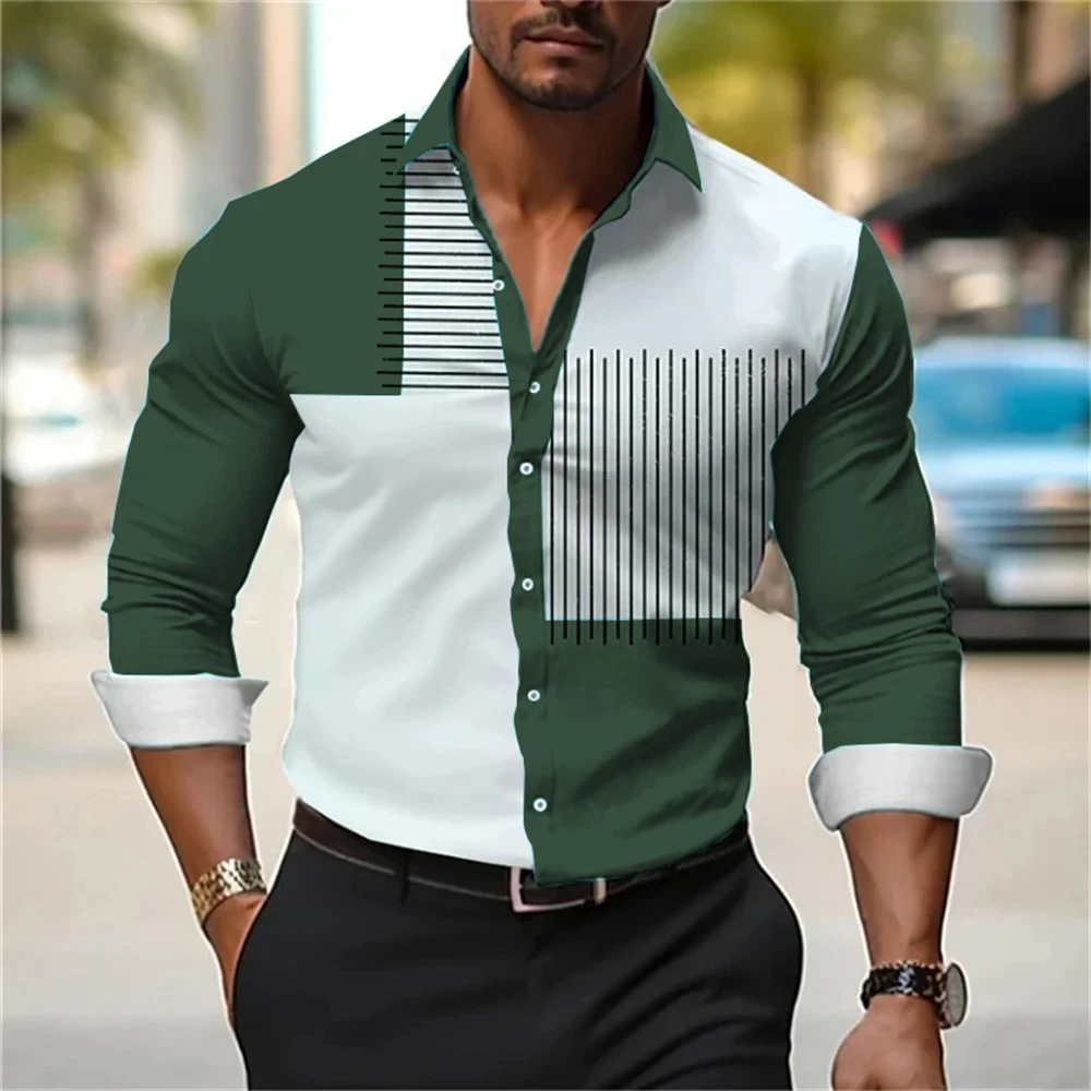 2025 Men's Floral Shirt Button Shirt Long Sleeve Fashion Designer Casual Daily Holiday Spring Summer Lapel Button 。