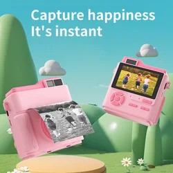 Digital Toy Instant Camera for Children Thermal Photo Printer Kids Mini Camera Educational Video Toys with 32G Memory Card