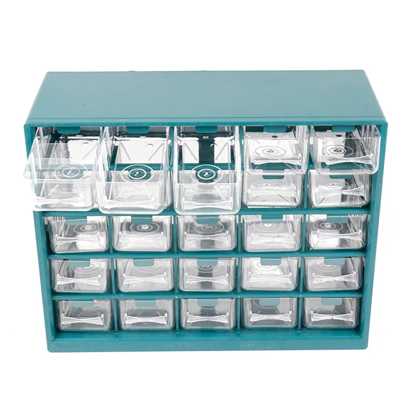 25Pc Combined Transparent Drawer Storage Cabinet Detachable Parts Box Hardware Sorting Box