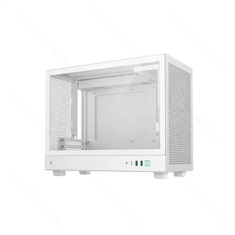 CH160 Kleine ITX-computerbehuizing met zijpaneel van mesh, handgreep, ondersteuning voor lange grafische kaarten, ATX-voeding, Type-C-interface, mini