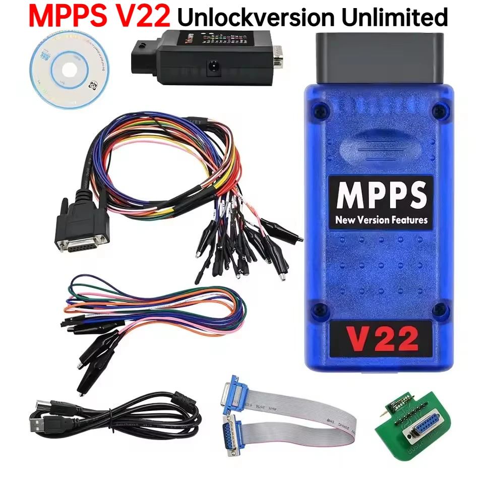 

MPPS Unlock Version V22 Full Set with Adapters Breakout Tricore Cable MAIN + TRICORE + MULTIBOOT OBD2 Diagnostic Cable MPPS V21