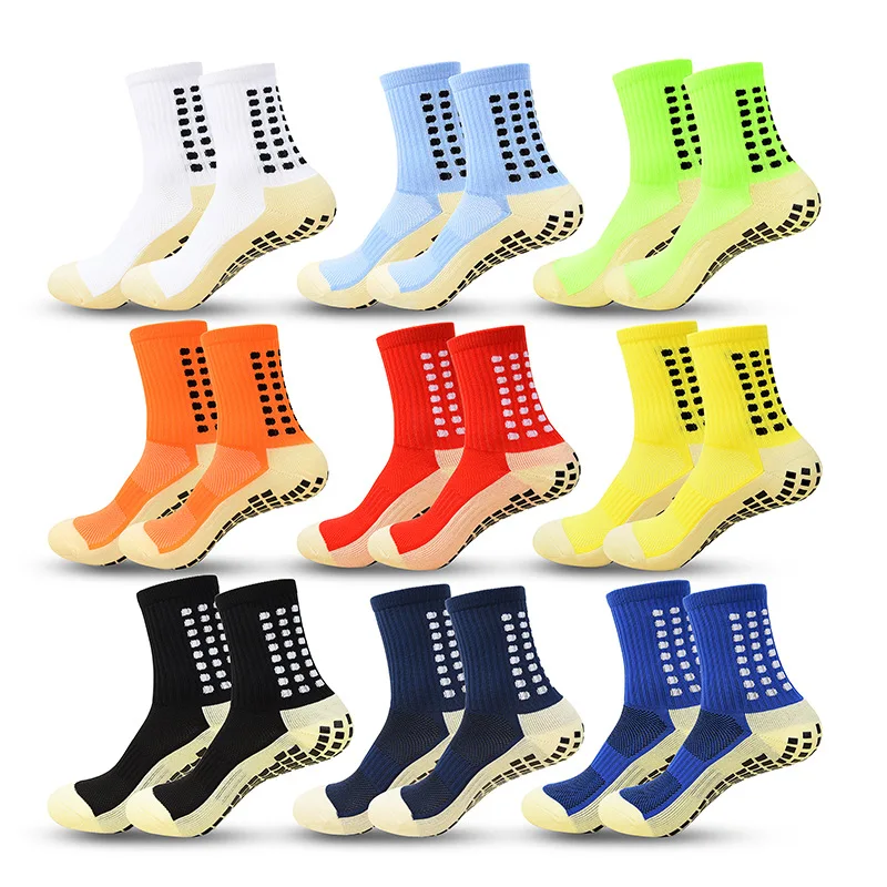 

New ANTI SLIP Football Socks Mid Calf Soccer Cycling Sports Socks Mens L And XL