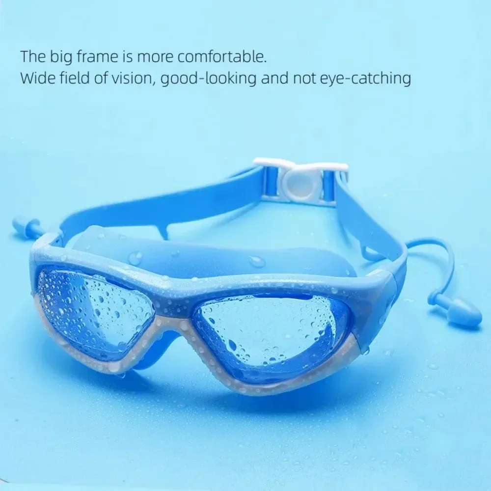 Schutzbrille für Jungen und Mädchen, die Schwimmen lernen, beschlagfrei, großer Rahmen, bequemes Silikon für Pool-Strandtraining – Detail 4