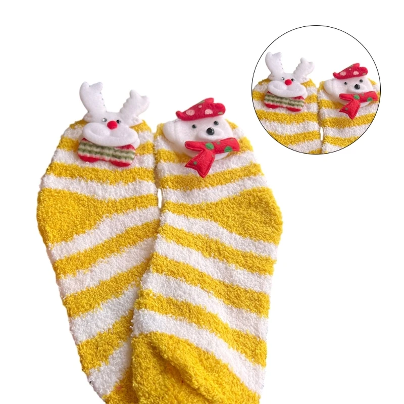 2024 New Christmas Fuzzy Socks for Women Girls Gifts Fun Cozy Winter Warm Slippers Socks Christmas Holiday Socks Gifts