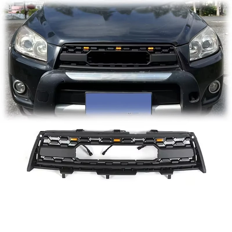 Factory Price ABS Front Bumper Grille With Light Car Grill for TOYOTA RAV4 2009-2012 Grille