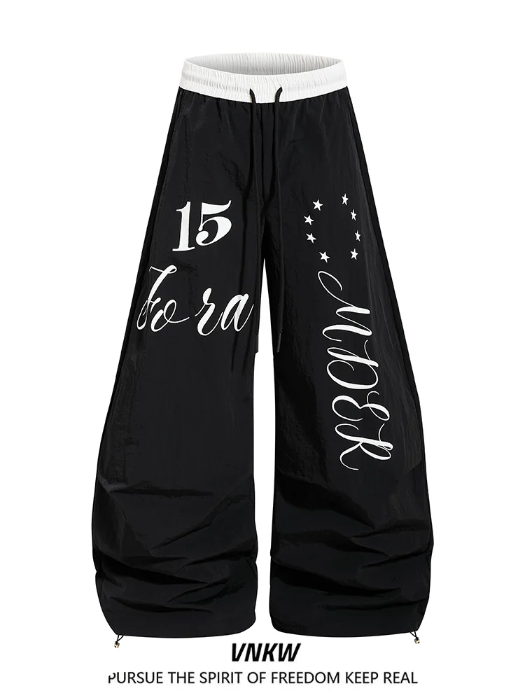 

American Sle Loose Leggings Qui Dry Casual Pants Street Dance Sports Sweatpants ex Wide Leg Pants Trendy Brand