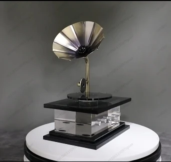 

creative crystal speaker, broadcaster ornament, model room, sales department, bedroom, study