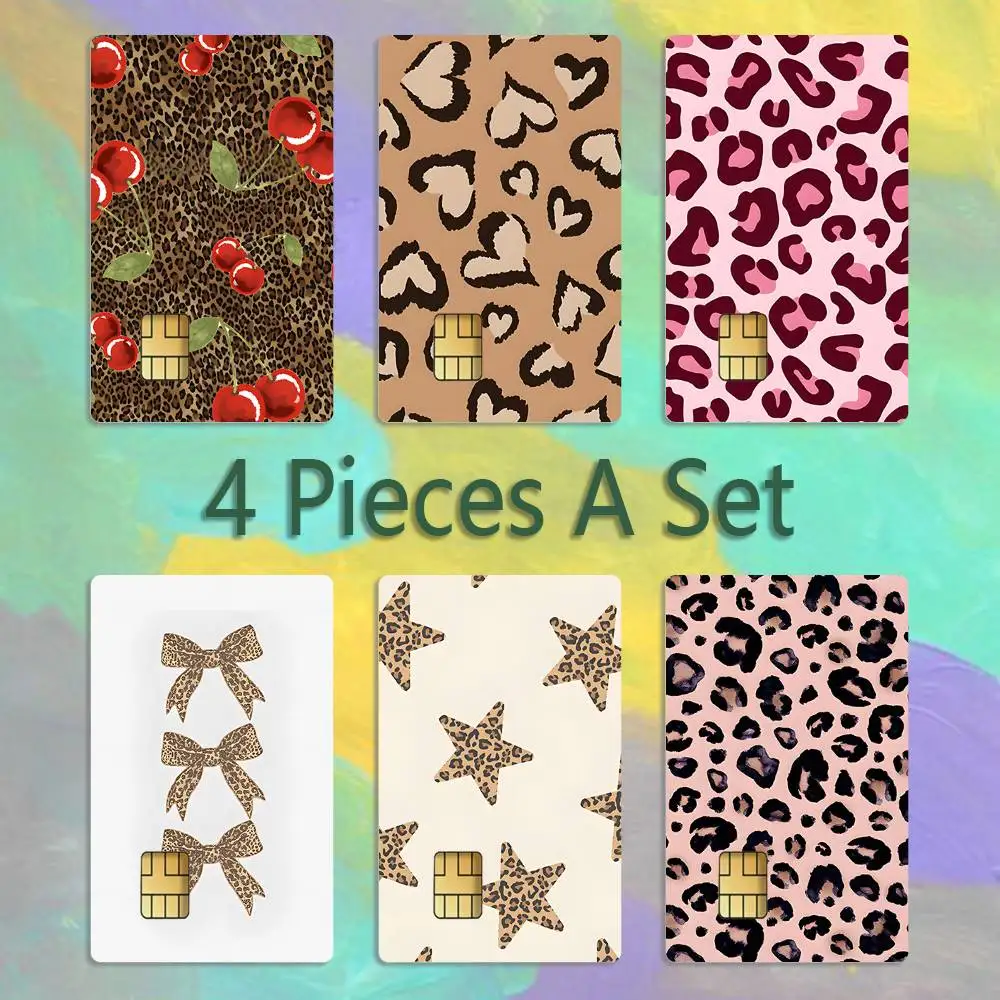 

Fashion Tiger Leopard Print Card Stickers Credit Visa Debit Bank Charge Card Bus Metro Waterproof Sticker Decal Decoration