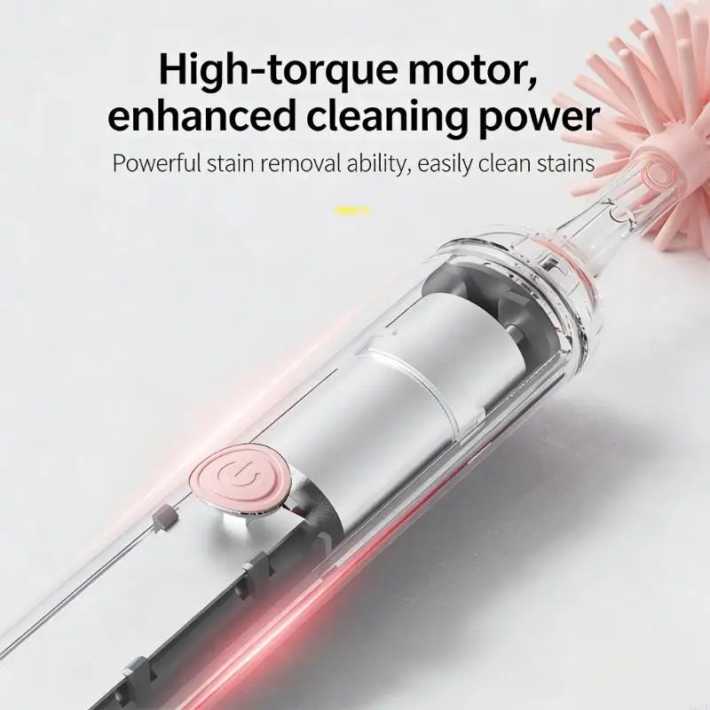 Electric Baby Bottle Brush Set With 360 Degree Rotation And 2 Cleaning Functions For Complete Washing Of Bottles Cups And A2UB