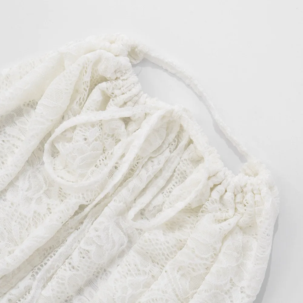 Eleganter, ärmelloser Overall mit Spitze, aushöhlen, für Frühling und Sommer, für Damen, weich, cool, Büro, Pendeln, Strand, rückenfrei, Overall-Shorts