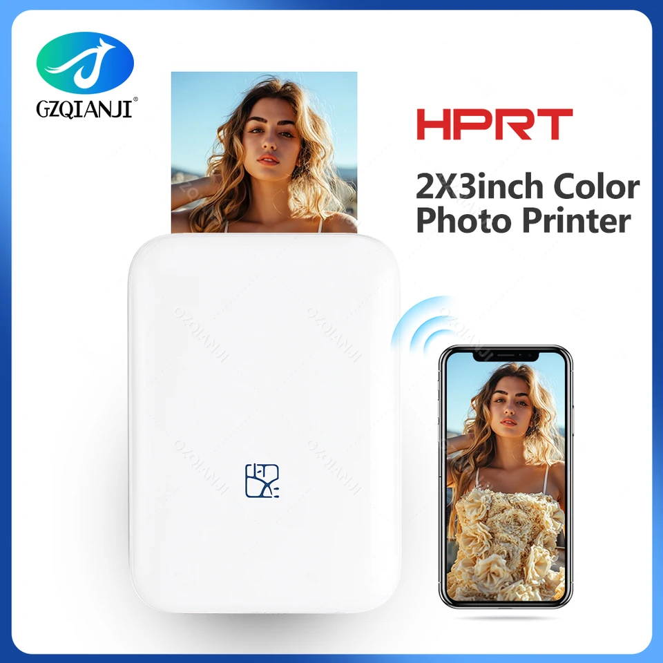 Hprt Zink-携帯電話に直接接続された小型のインクレスフォトプリンター