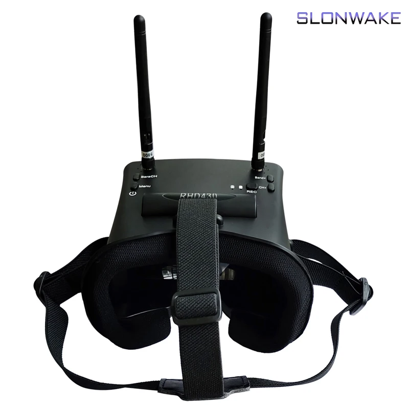 Gafas de vídeo RHD430 FPV, 4,3 pulgadas, 5,8G, 40 canales, 800x480, diversidad de DVD, batería integrada para Drones de Control remoto, accesorios, novedad