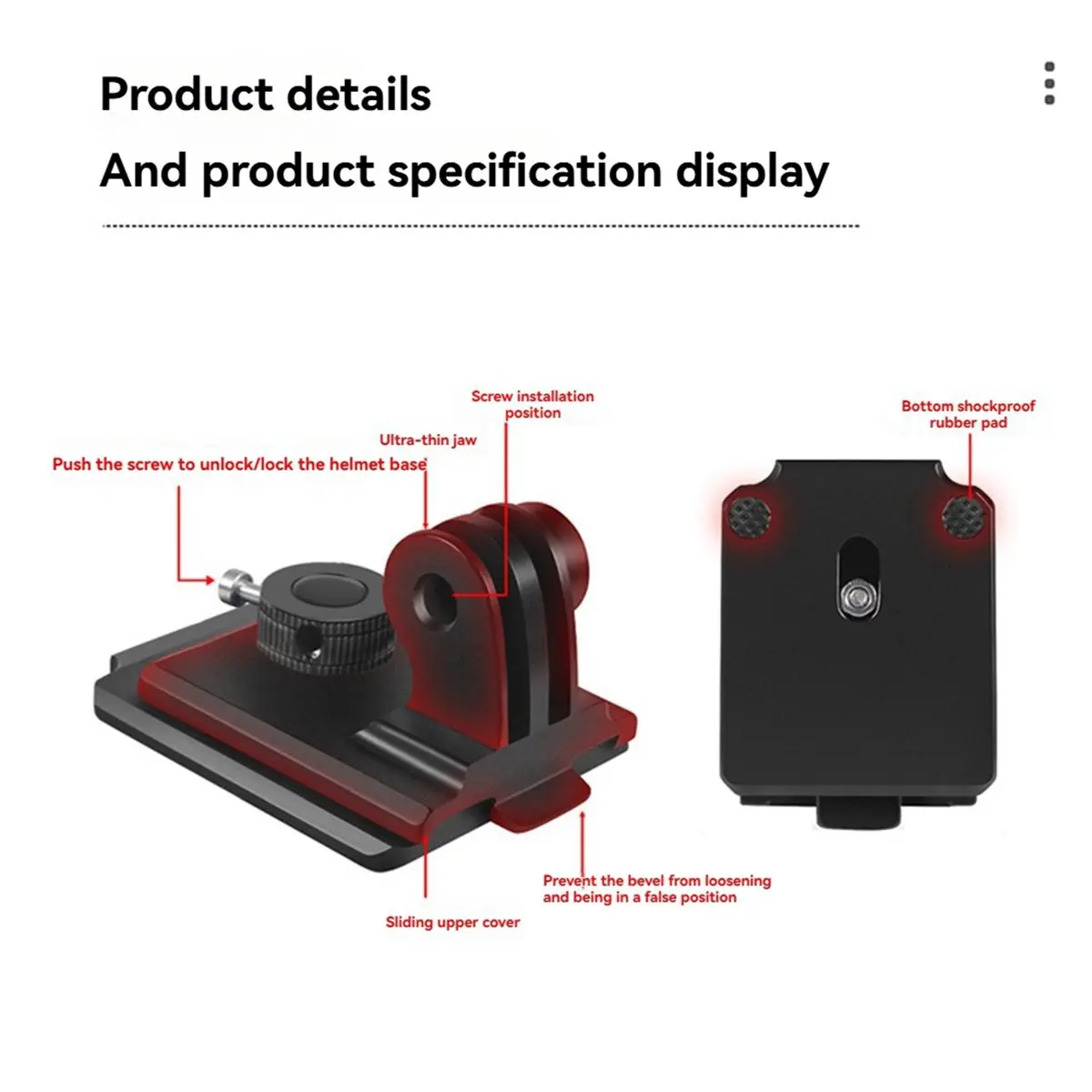 Soporte fijo para casco de motocicleta para 13 12 11 10 para Action 2 3 4/Action para cámara X/ONE