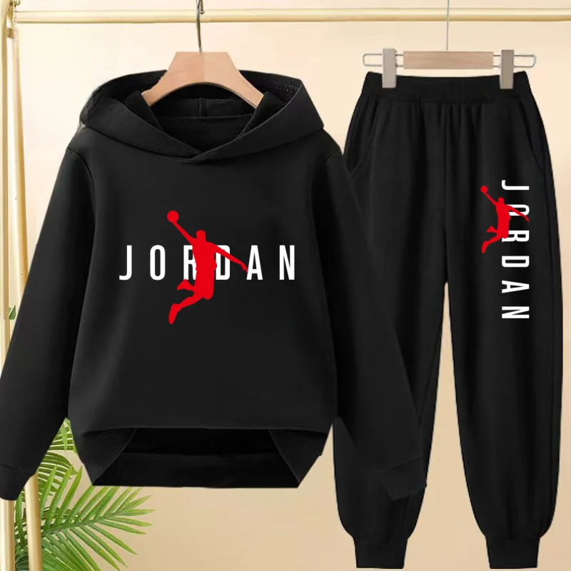 

Kids 2026 Gift New Sweatshirt Top+Pants Two-piece Set Trend Hoodie Boys Girls Toddler 3-12Yrs Clothing Casual Sports Fashion Set