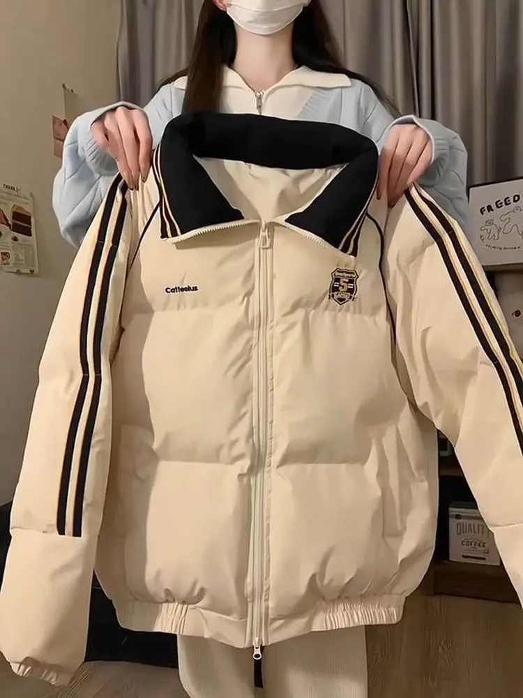 Blanco Thiened down Jaet mujer Sle invierno 2025 nuevo tamaño pequeño estudiante moda Thi prendas de vestir exteriores de invierno para mujeres