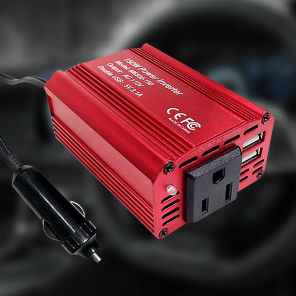 150W Automobile Inverter Converter Small Portable 12V 110V/220V Car Charger Converter Adapter with Cooling Fan EU US Plug Socket
