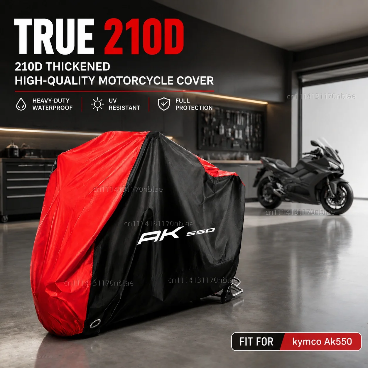 

For kymco Ak550 AK 500 550AK 210D Motorcycle Cover Waterproof Fabric All Season Dustproof UV Protection Moto Rain Cover