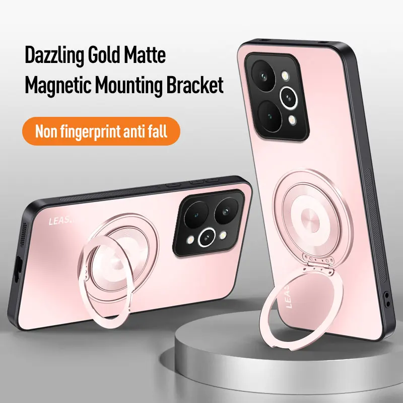 Case for Realme P4 Power AG Frosted Magnetic Ring Stand Hold