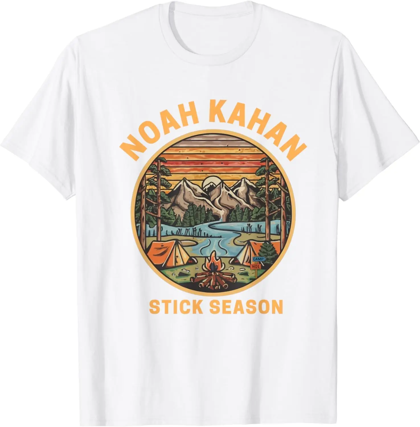 Noah Kahan Stick Season Camp Summer T-Shirt  High Quality 100%Cotton Short Sleeve