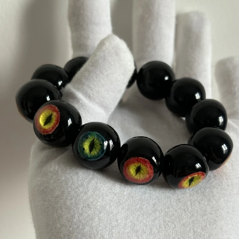 

3075 Creative Handmade Cthulhu Eyeball Bracelet Dark Punk Style Hip Hop Gothic Jewelry Halloween Artwork Customized Gift