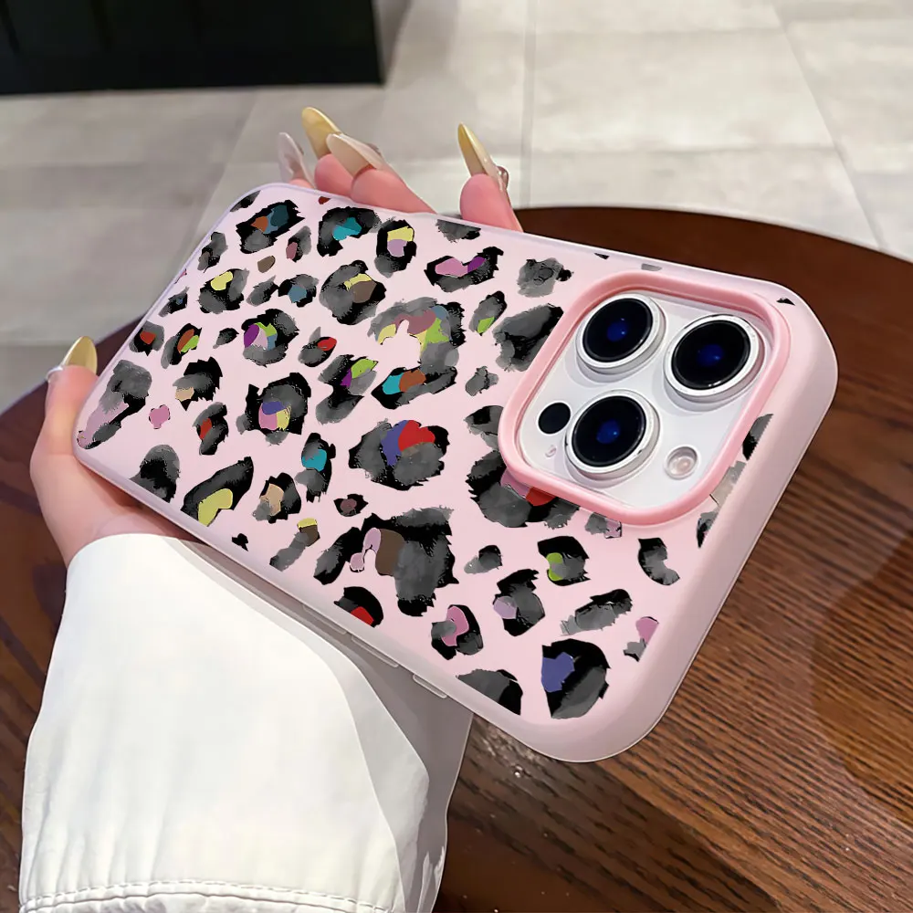 Y2K Leopard Colorful Phone Case For Samsung Galaxy S26 S25 S24 S23 S22 Ultra Plus A56 A55 A36 A54 Protection Candy Color Cover