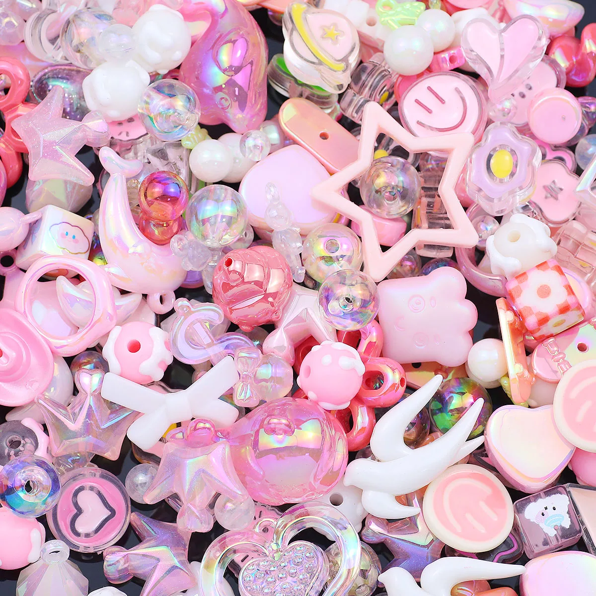 Lila 60g Acryl Bunte Gemischte Stil Lose Perlen Für Schmuck Machen Armbänder Telefon Ketten Anhänger Liefert Erkenntnisse