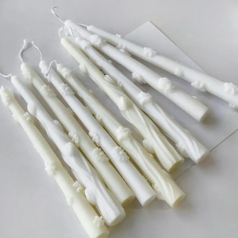 

J78F Reusable Long Bar Scented Mold Handcrafted Scented Silicone Mould Long Strips Mold with Pattern
