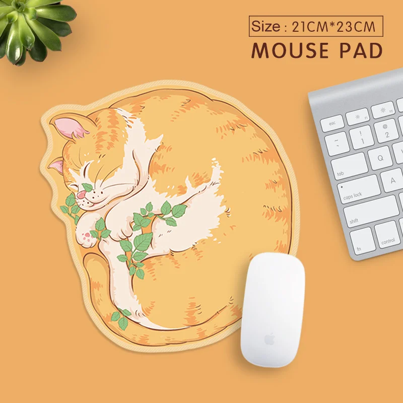 

Cute Cat Mouse Pad Samll Size Type 3mm Thick With Lock Edge Anti Slip And Durable Portable Smooth Waterproof Mice Pad Office Use