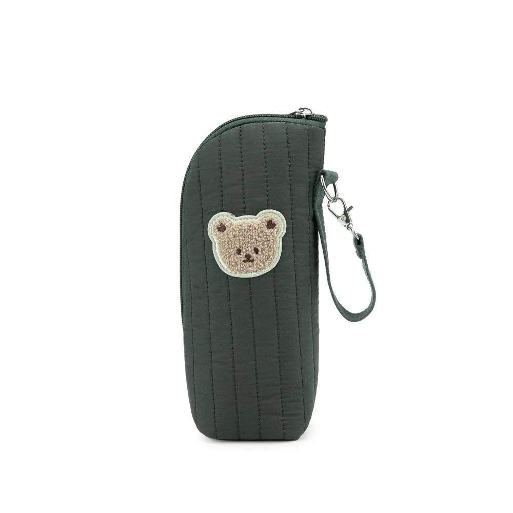 

New Bear Bottle Bag Insulated with Handle Bottle Cooler Pure Cotton Portable Milk Bottle Warmer for Daycare Outdoor