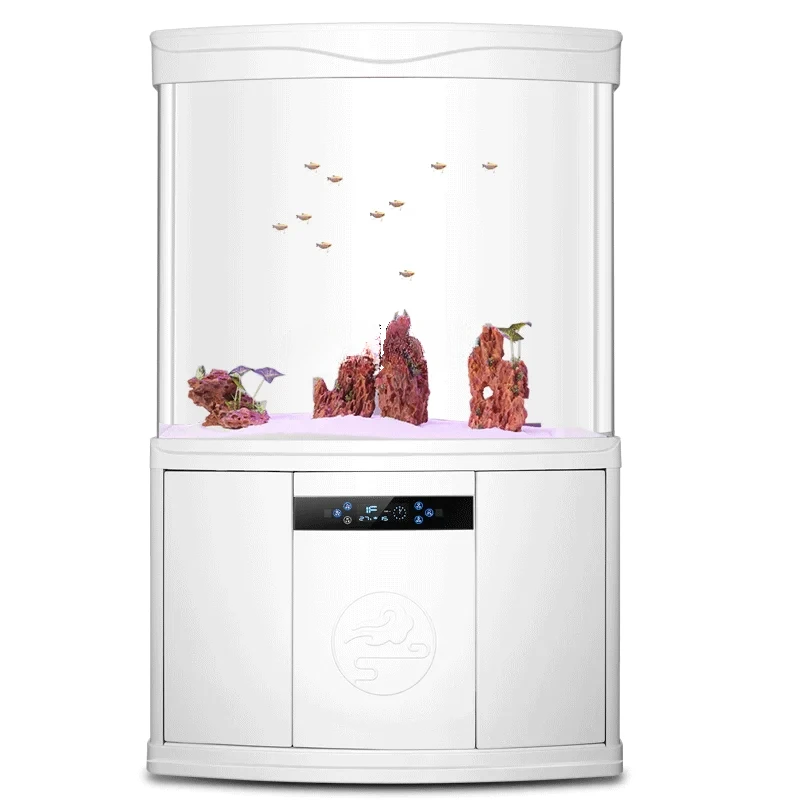 

Medium Living Room Fish Tank Lazy Change Water Large Aquarium Acrylic Landscape Ecological Fish Globe