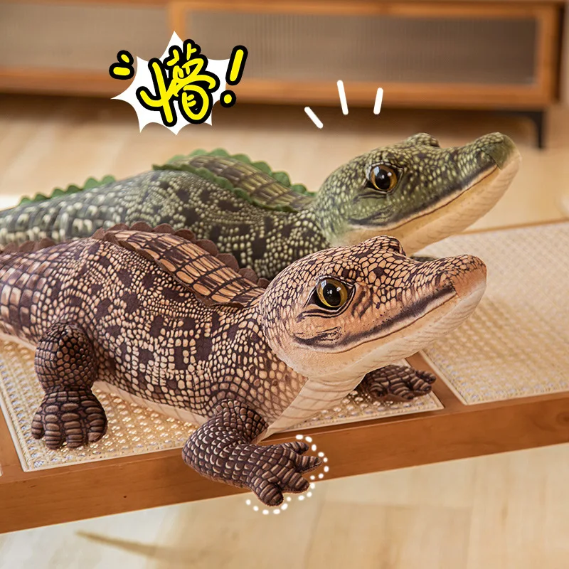 Giant 100cm Animal Real Life Alligator Soft Plush Toy Simulation Crocodile Dolls Kawaii Pillow for Children Xmas Gifts