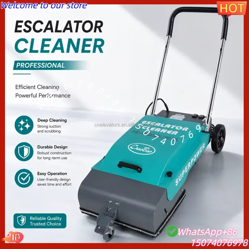 2026 Escalator Cleaner Automatic Escalator Cleaning Machine for Step and Flat Section Cleaning