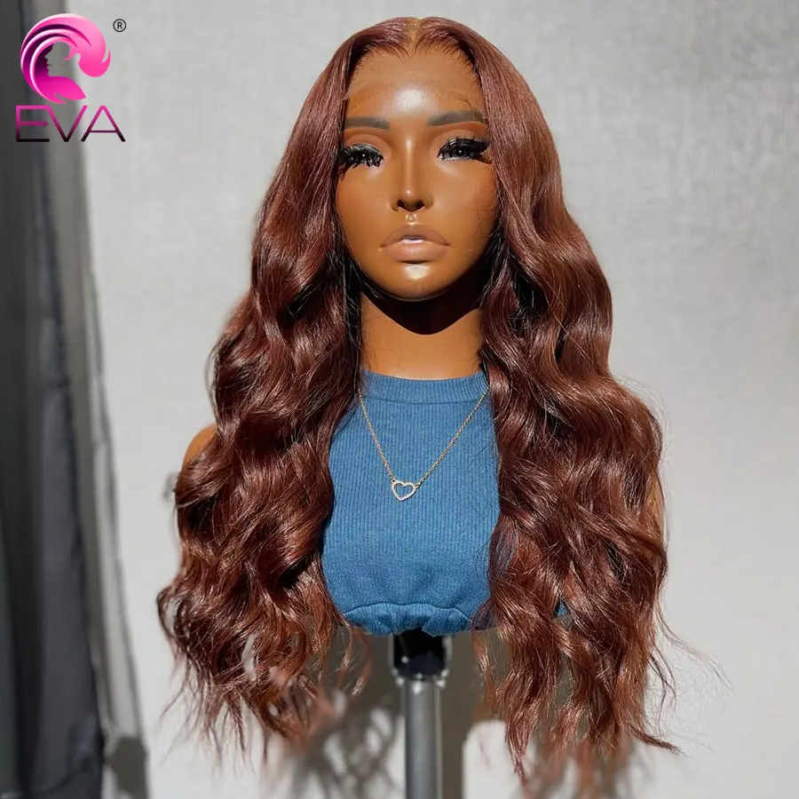 إيفا الجسم موجة HD شعر مستعار Skinlike ريال HD الدانتيل الباروكة الأمامية الملونة الشعر البشري غلويليس جاهزة ارتداء شعر مستعار غير مرئية HD الدانتيل إغلاق شعر مستعار #3