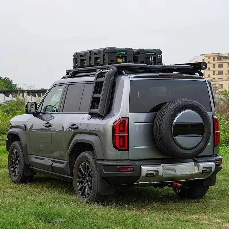 New Design 2-Piece Set Aluminum Alloy Retractable Side Ladder Roof Platform for Byd Leopard 5 Accessories